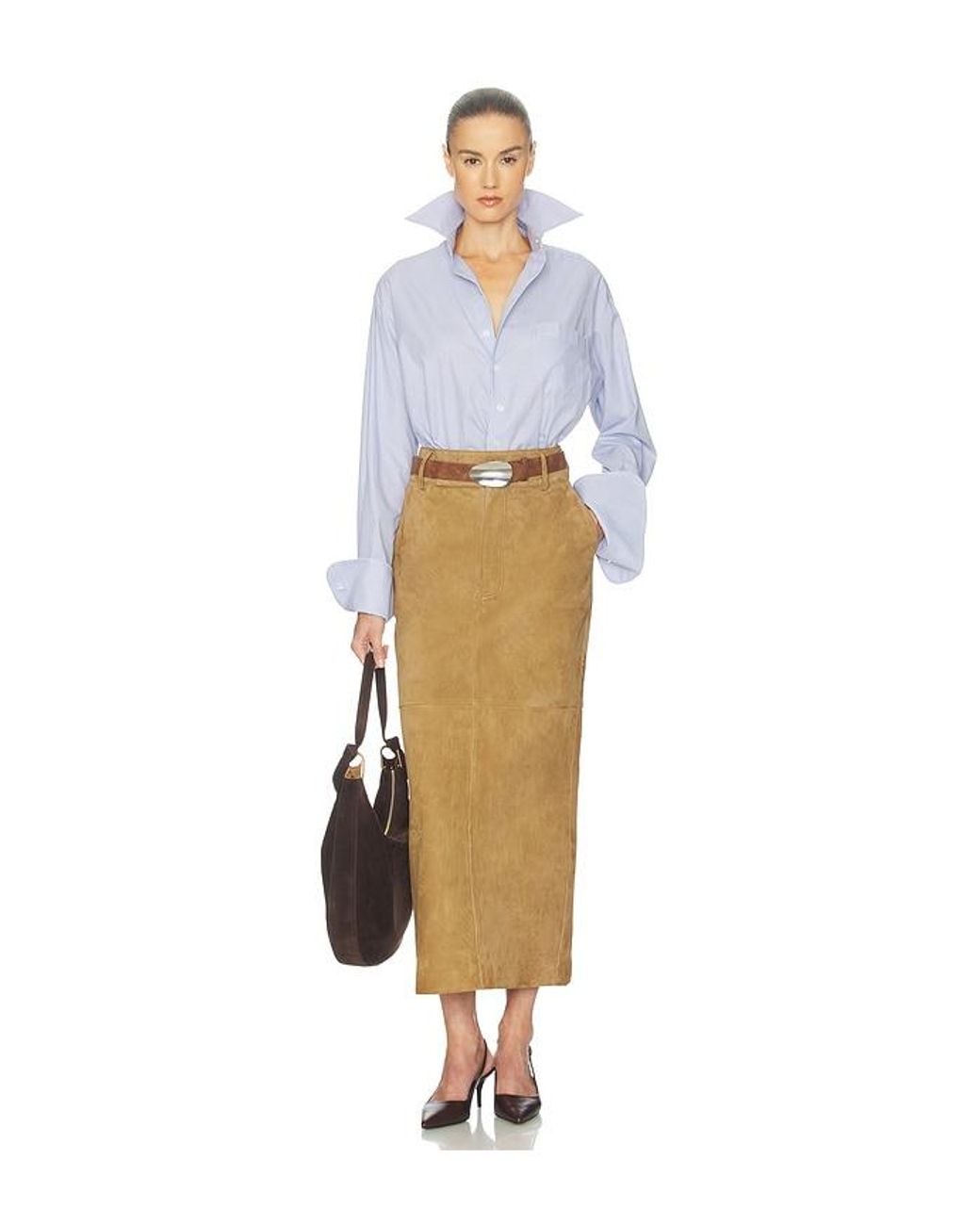 Helsa Blue Classic Oversized Shirt