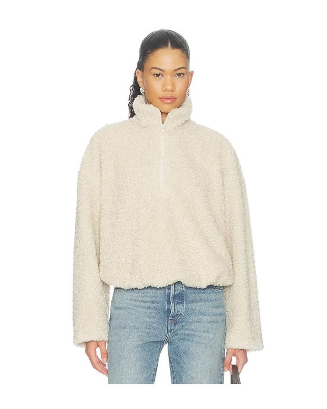 Lovers + Friends Natural Mikaela Half Zip Pullover
