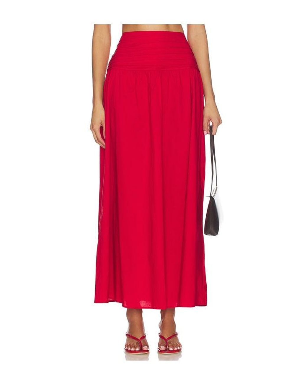 Peixoto Red Rowan Maxi Skirt