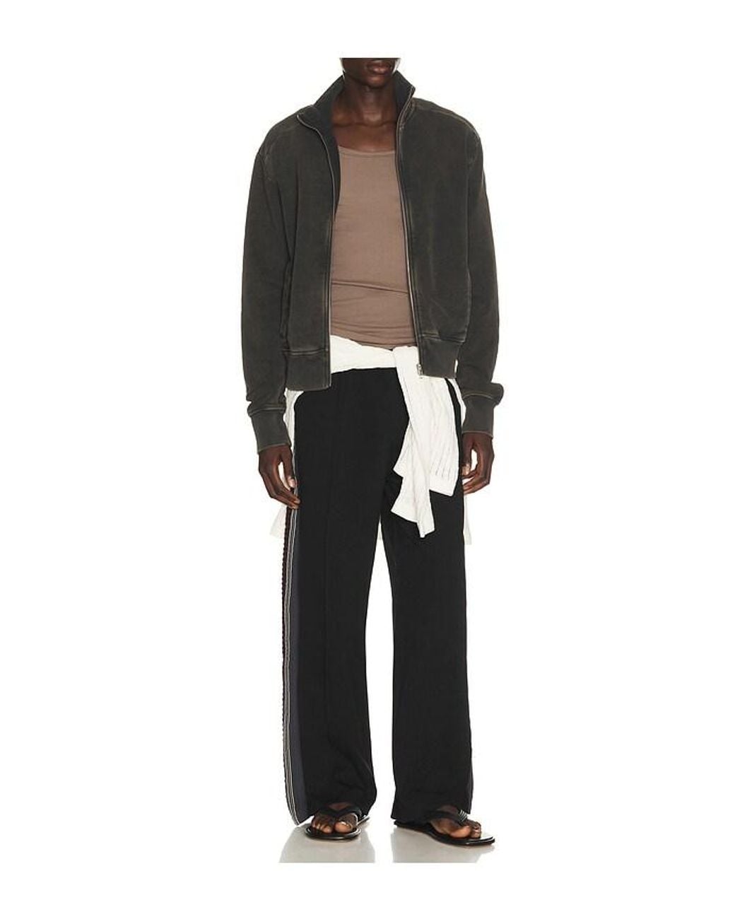 JUNGLES Black Triple Taping Pant for men