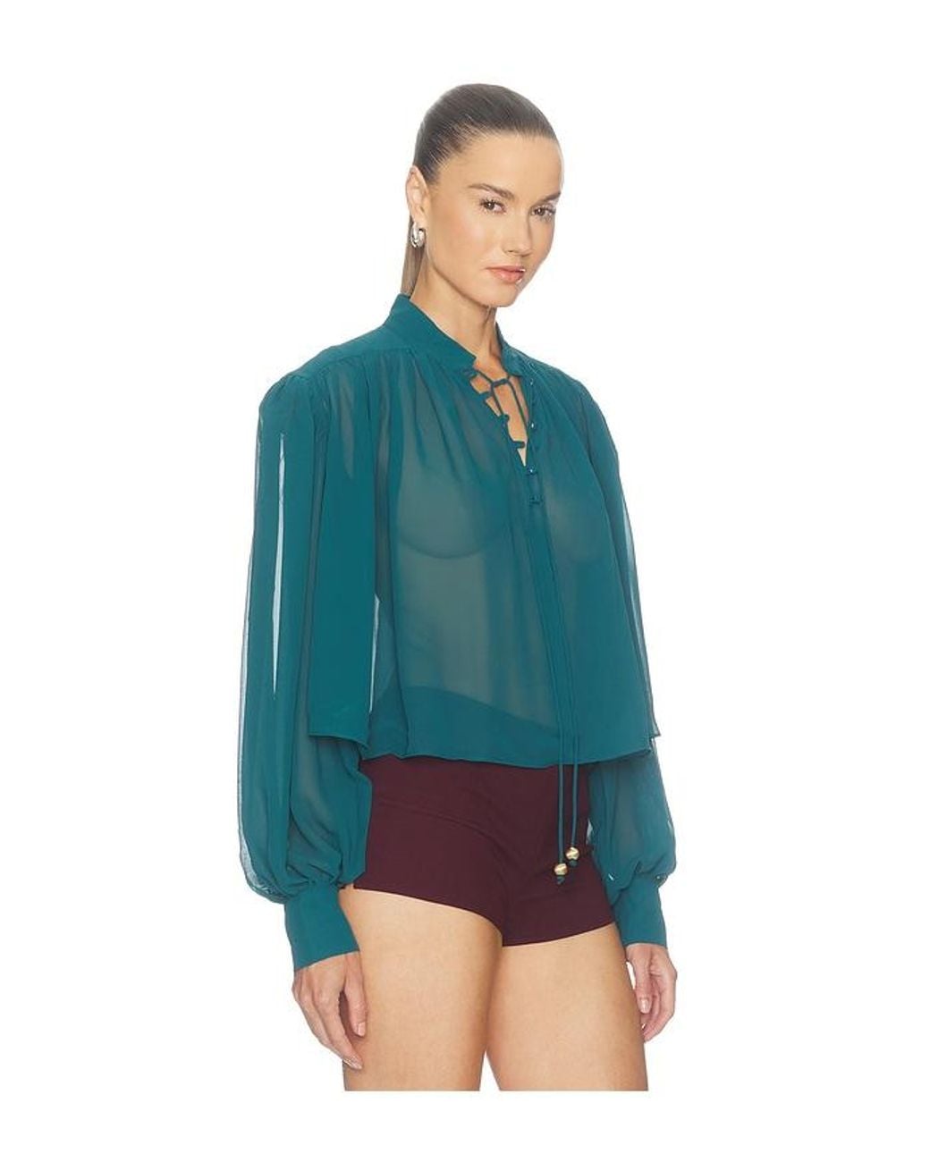Camila Coelho Blue Taja Top
