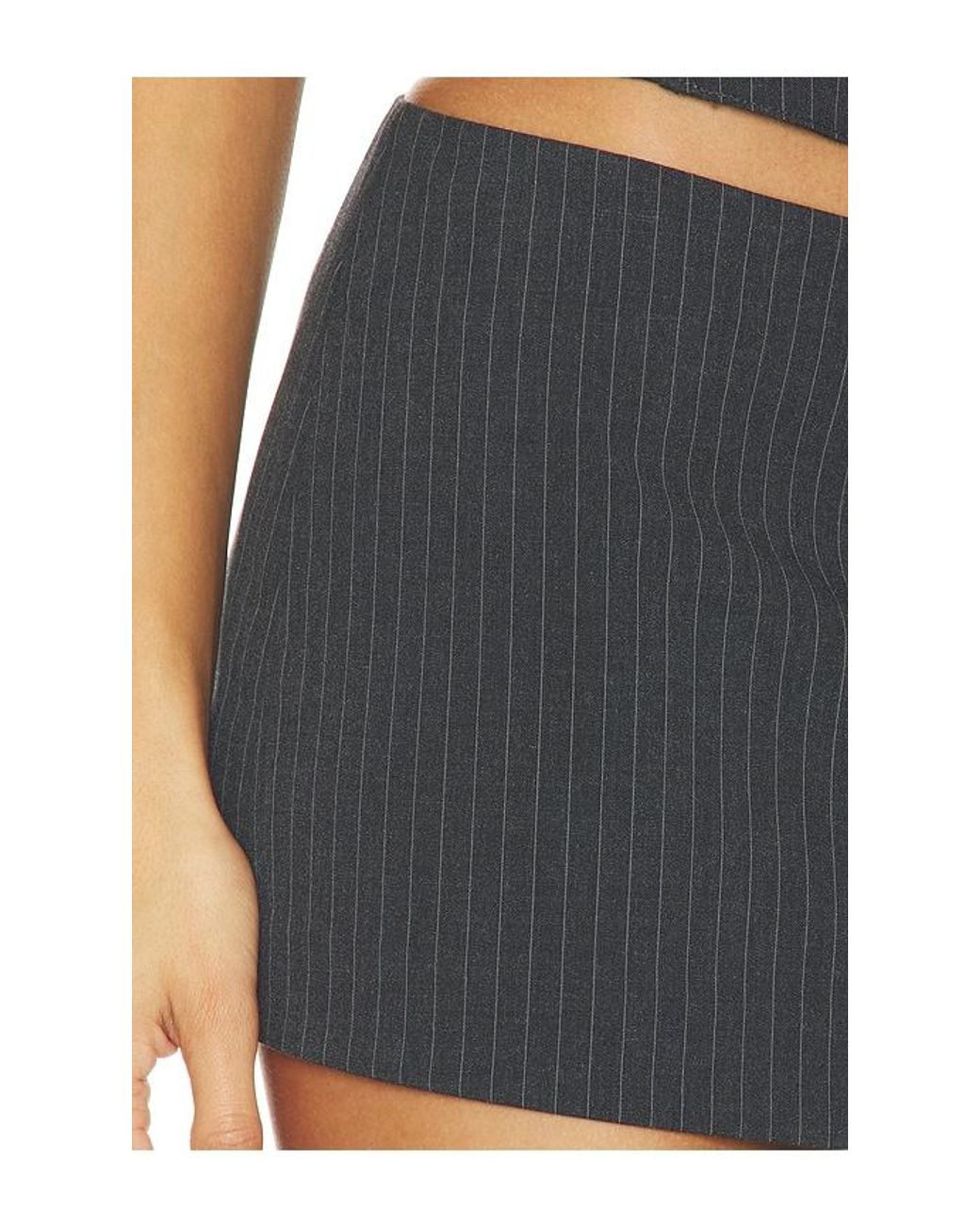 GUIZIO Blue Low Rise Mini Skirt