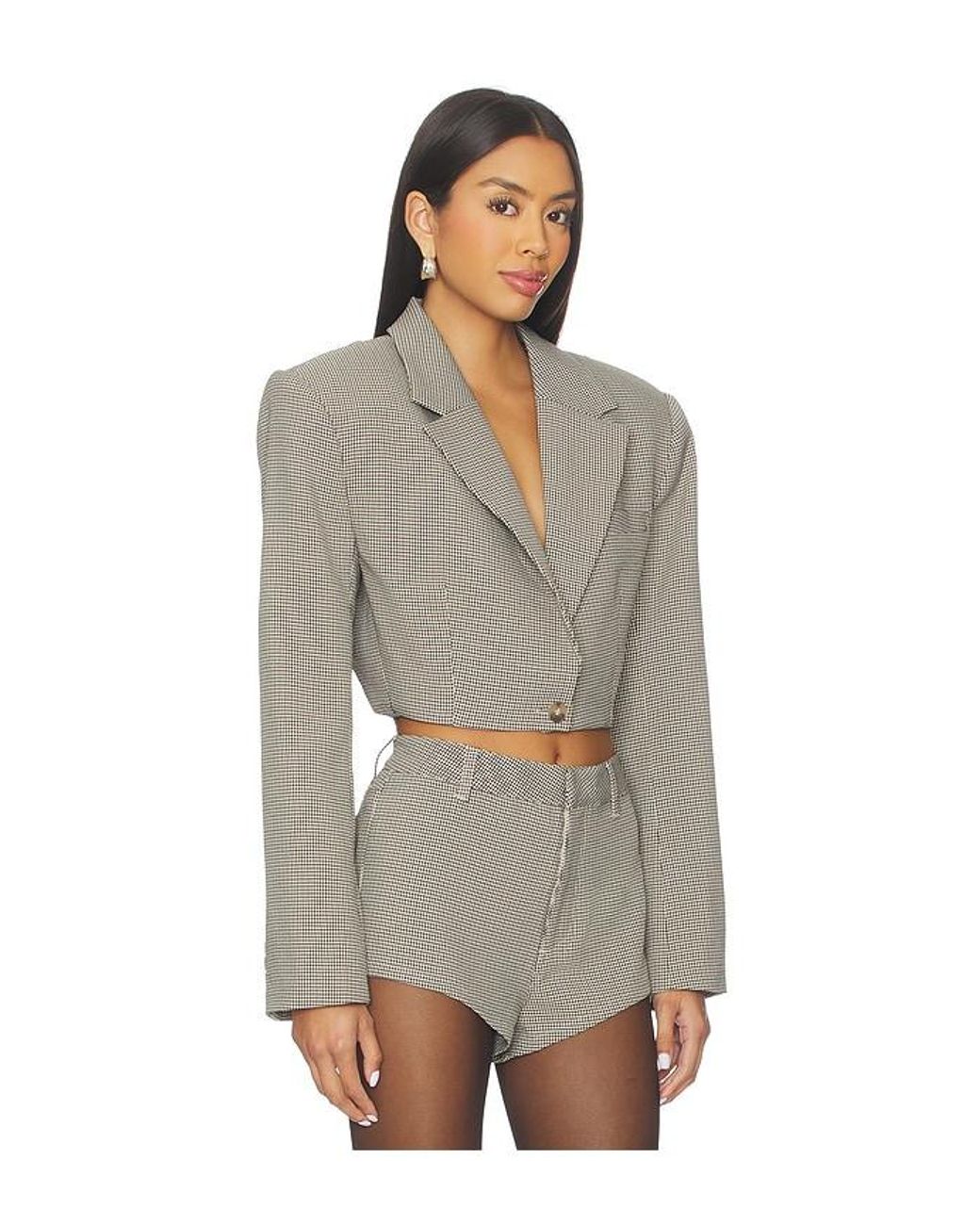 AFRM Multicolor Petra Cropped Blazer