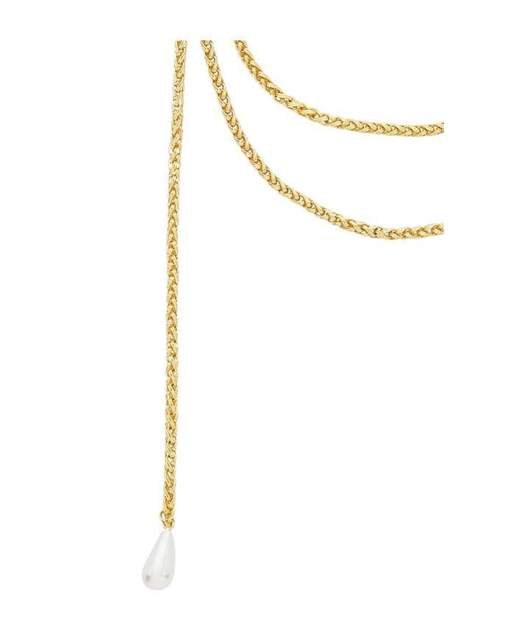 Shashi Metallic Rope Chain Scarf Necklace