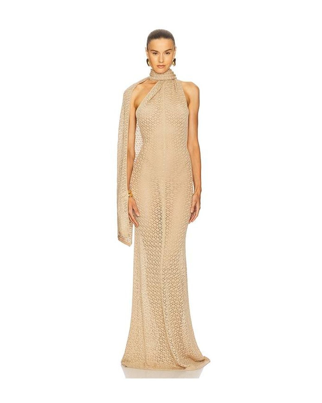 Helsa Natural Robbyn Wrap Gown
