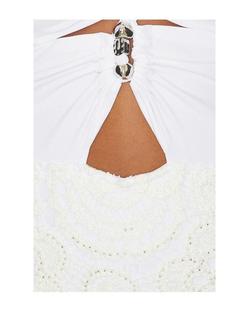 PATBO White Gal Embroidery Maxi Dress