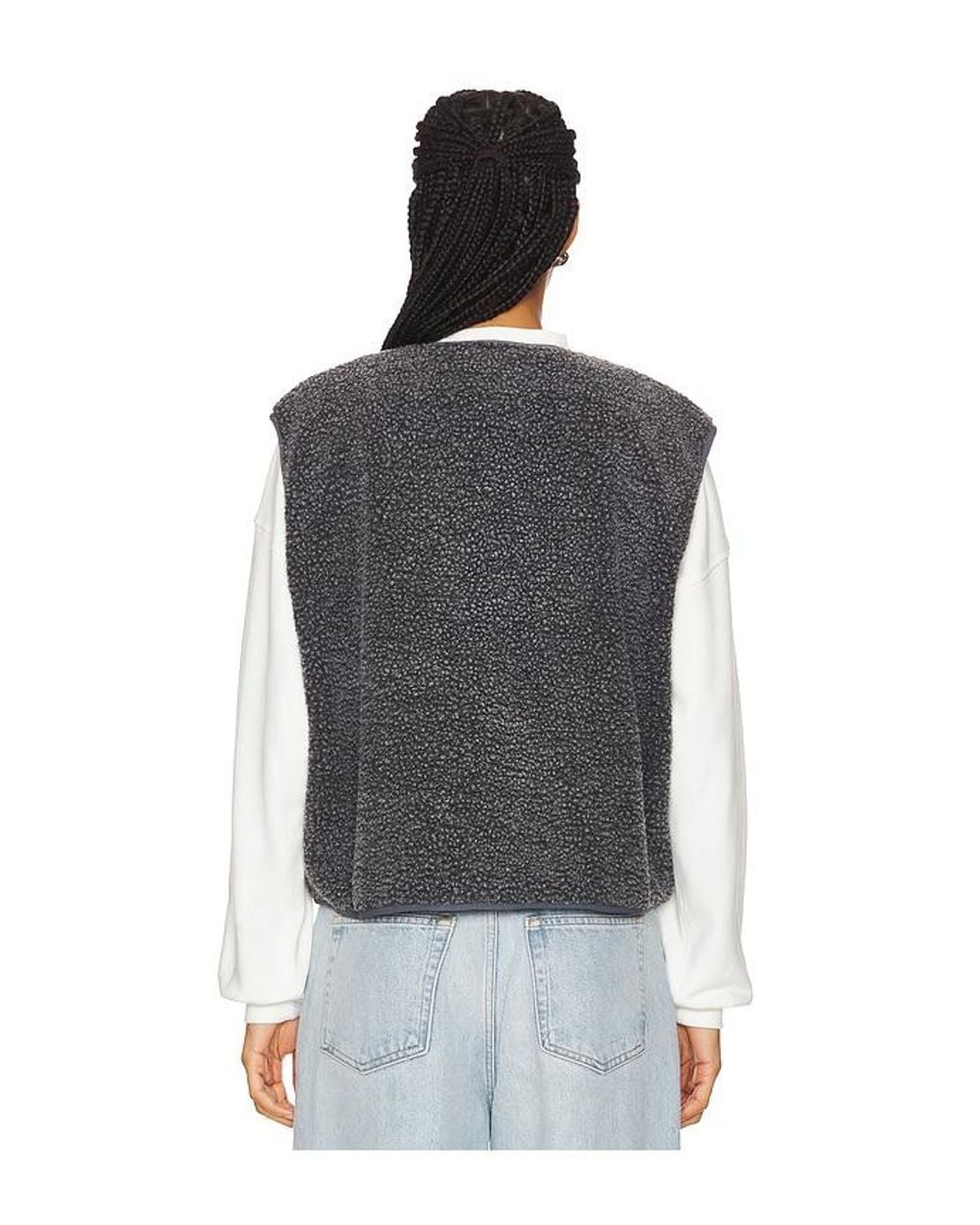 American Vintage Black Hoktown Sherpa Vest