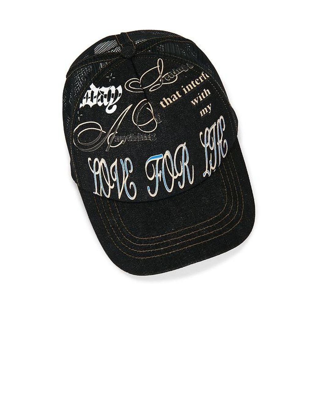 JUNGLES Black Love For Life Trucker Cap for men