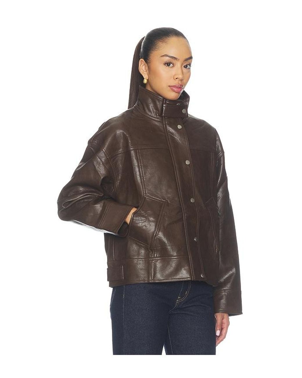 SOVERE Brown Verin Pu Jacket