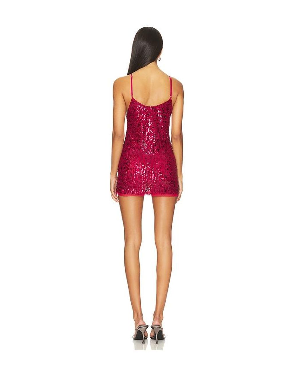 Free People Red Midnight Kiss Mini Slip Dress