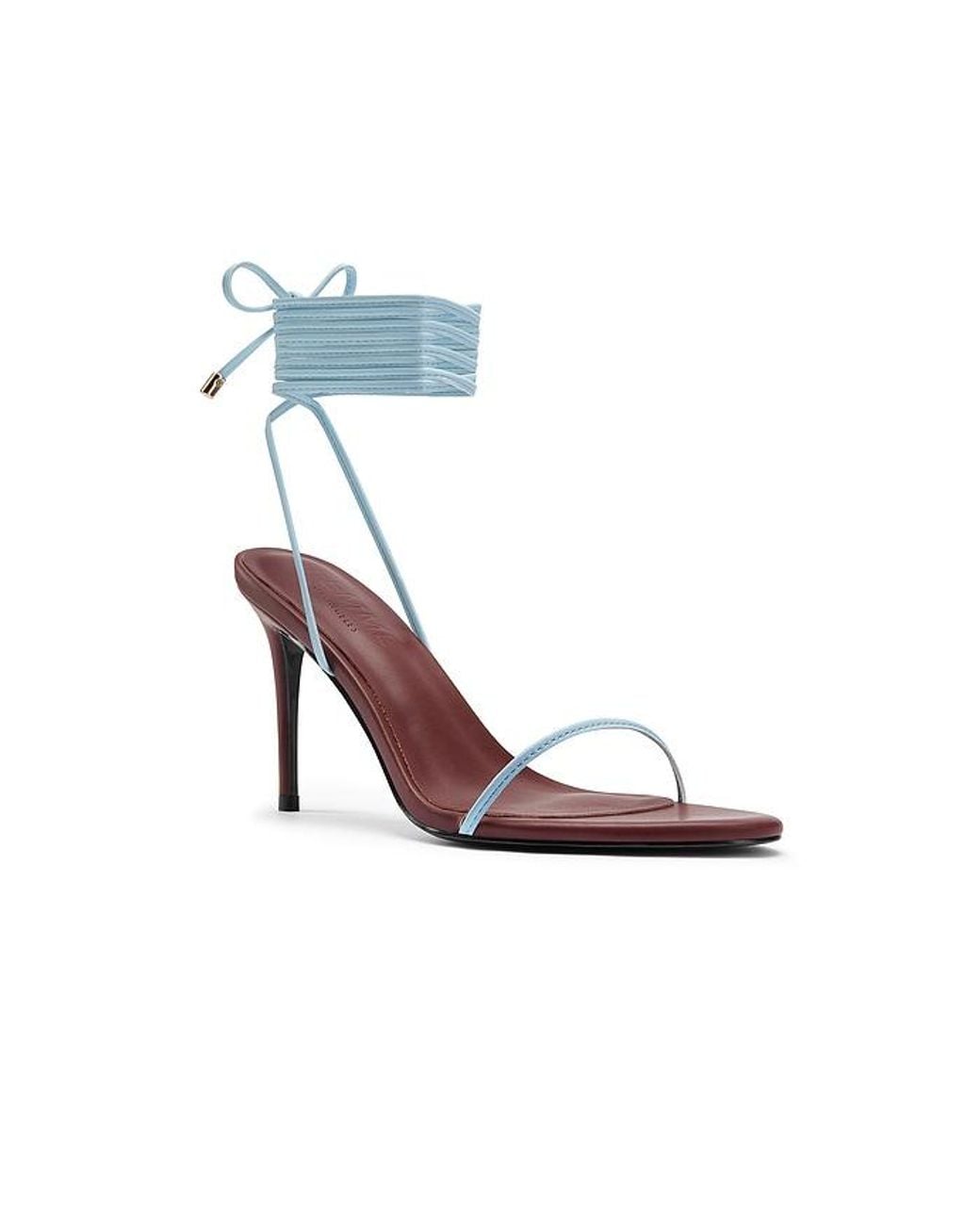 Femme LA White X Revolve Barely There Lace Up Heel