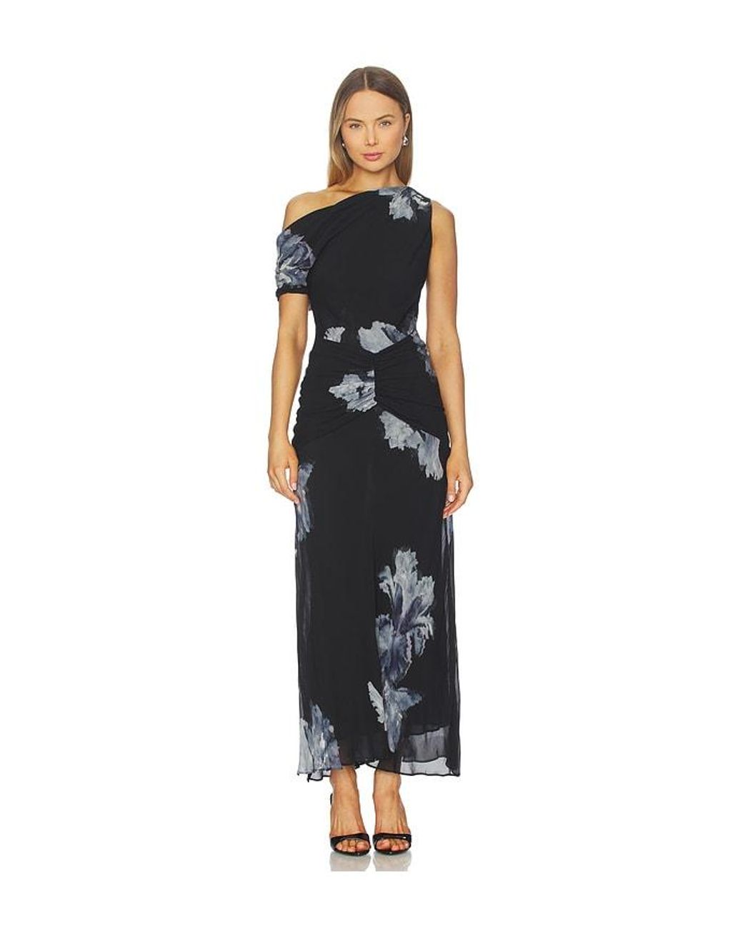 Nicholas Black Elza Off Shoulder Panelled Midi Dress