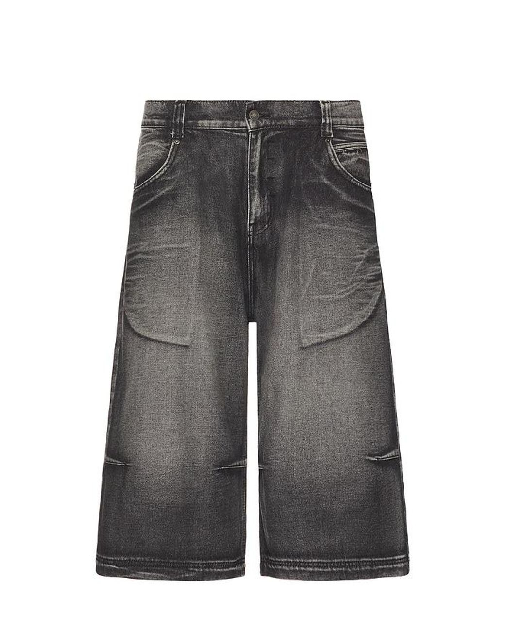Jaded London Wing Studded Jorts in Gray for Men | Lyst