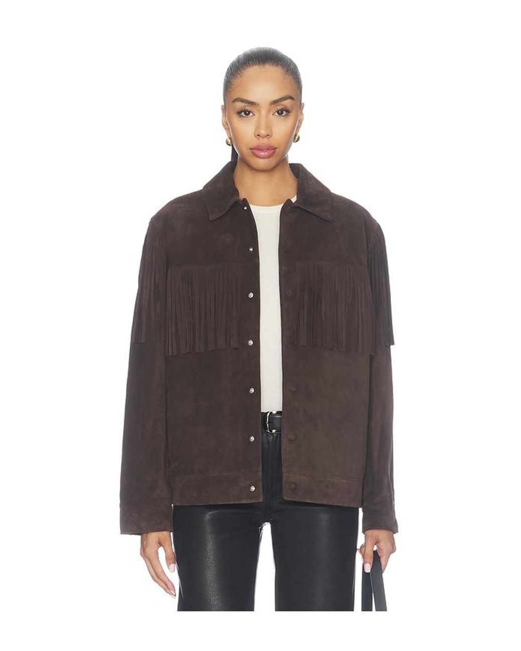 FRAME Brown The Suede Rodeo Jacket