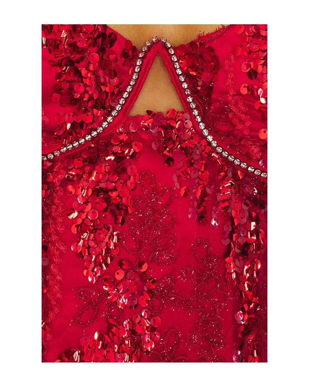 For Love & Lemons Red Opal Mini Dress