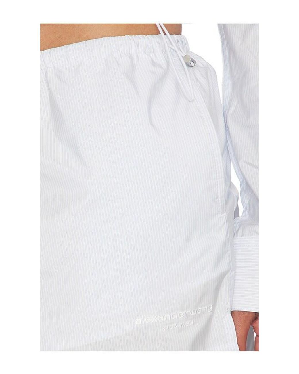 Alexander Wang White Mid Rise Skort With Bungee