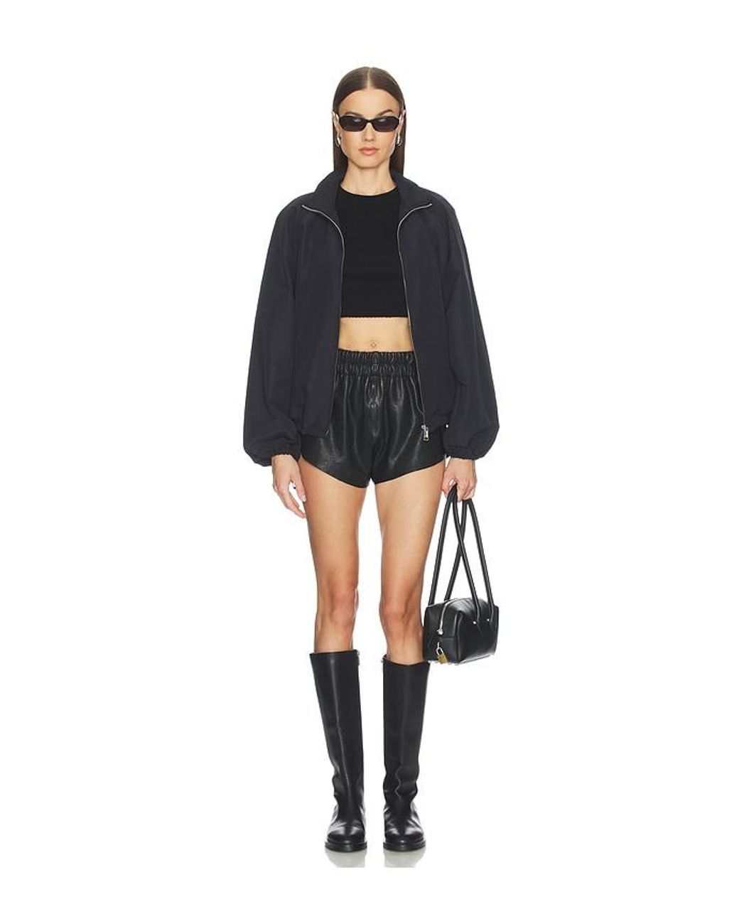 Re/done Black Cropped 60S Slim Tee