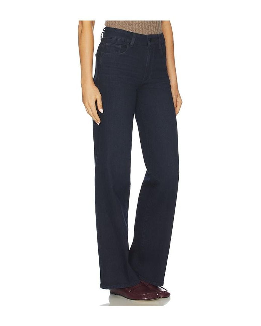PAIGE Blue Sasha Wide Leg Jeans