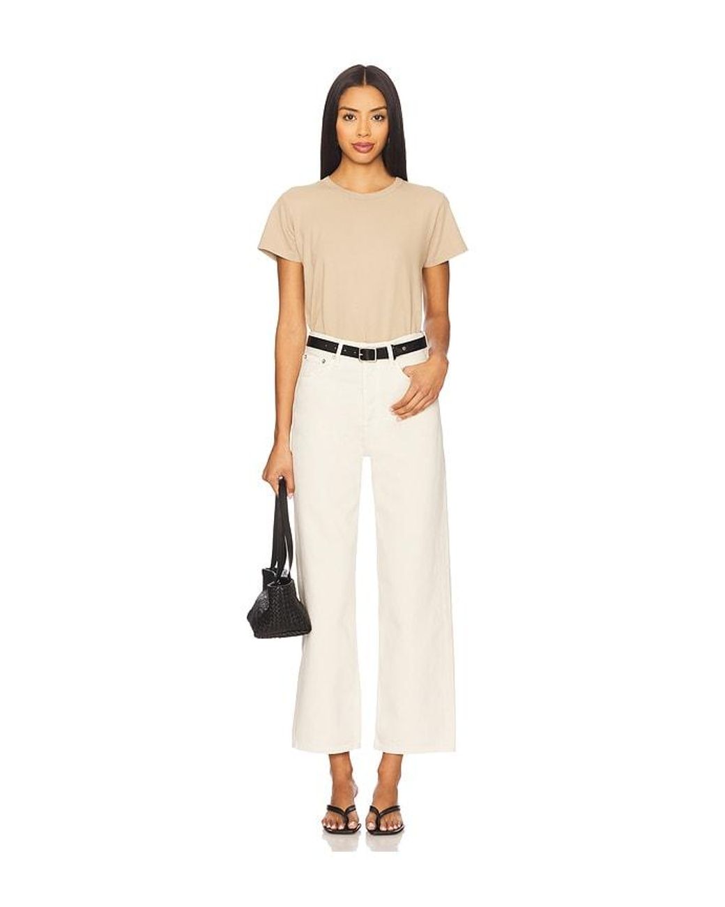 Agolde White Ren High Rise Wide Leg