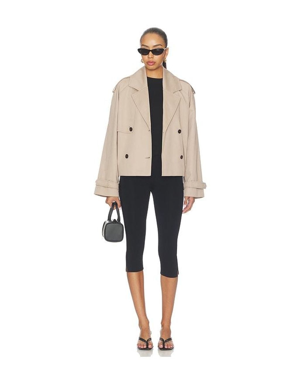 Anine Bing Natural Rickie Cropped Trench