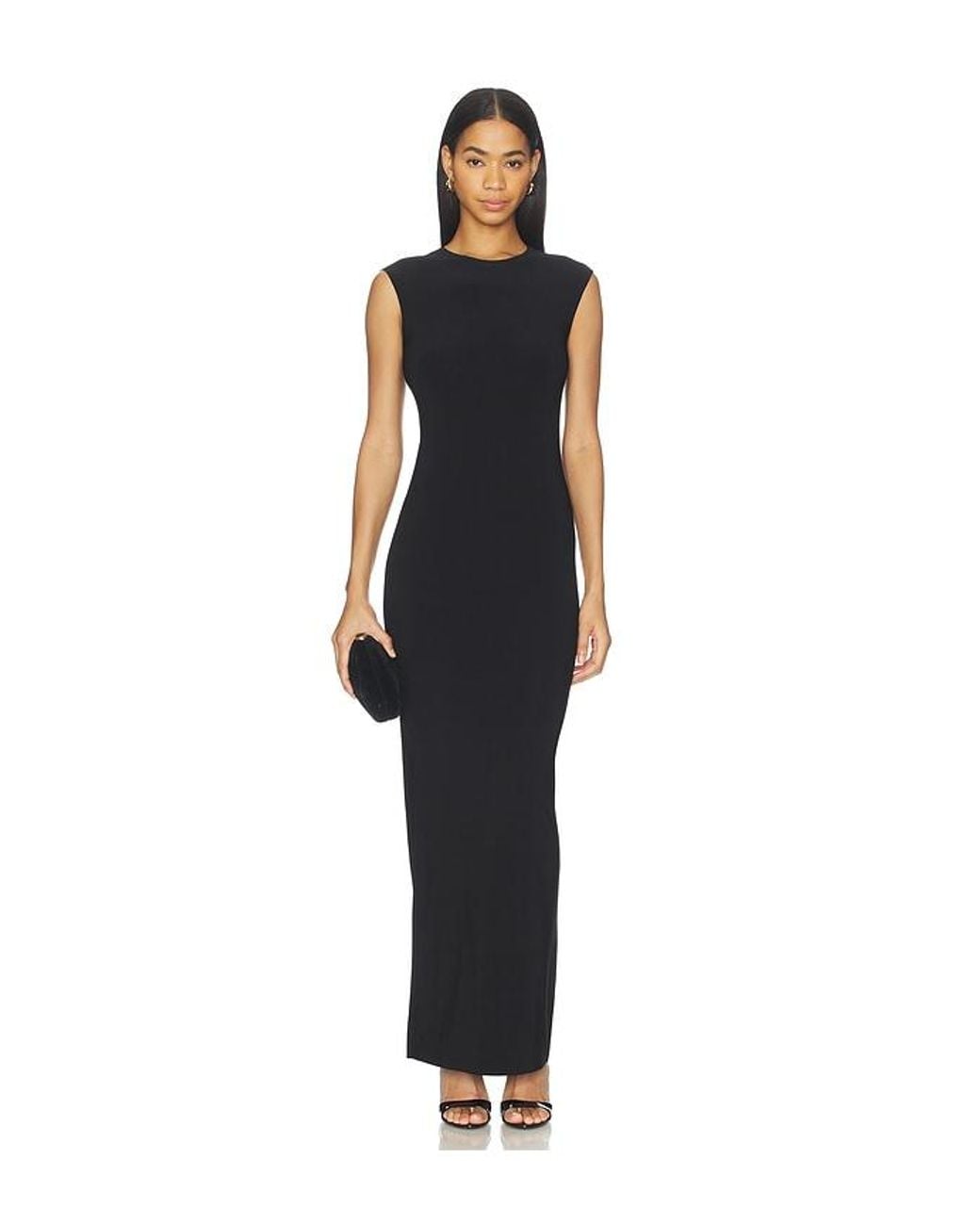 Norma Kamali Black X Lifestyle Sleeveless Long Dress