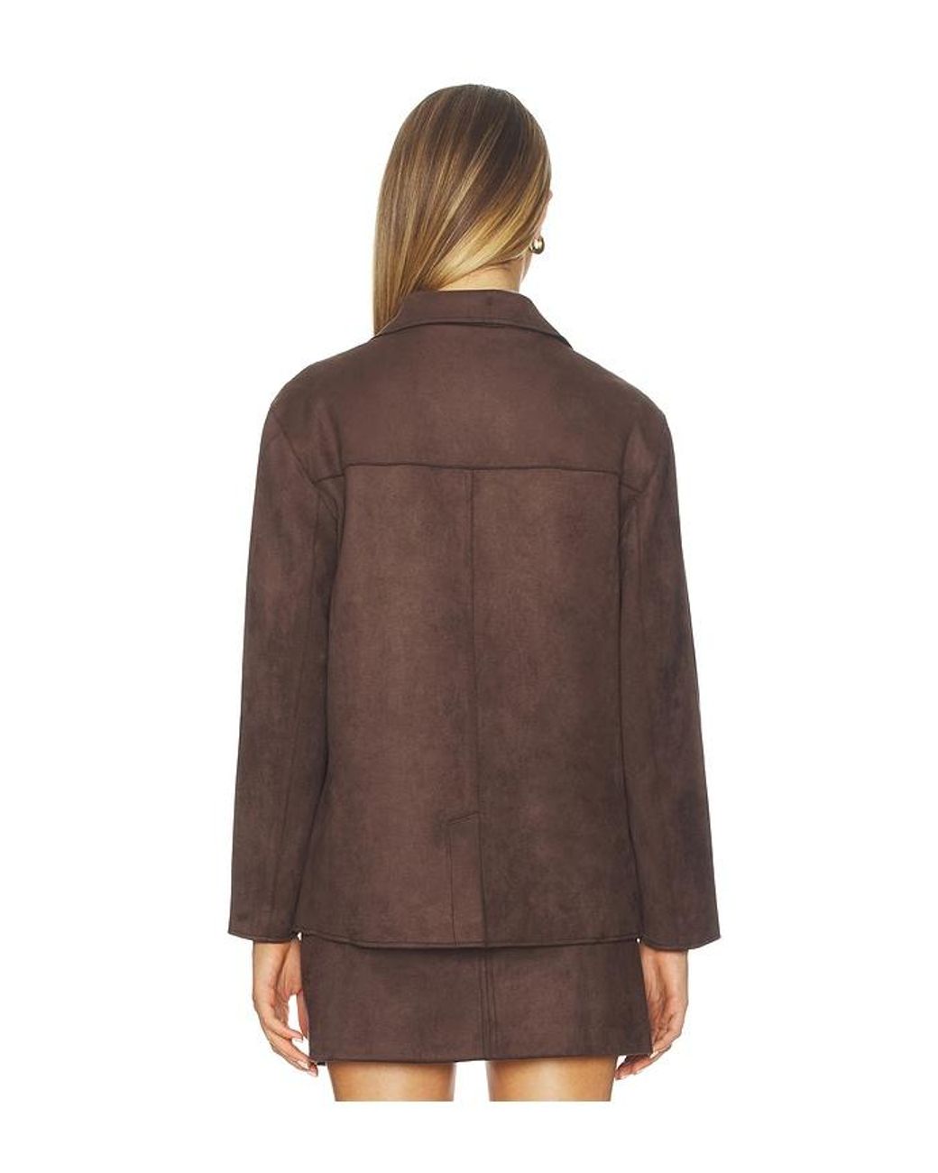 Elodie the Label Brown Elodie Hayes Faux Suede Jacket