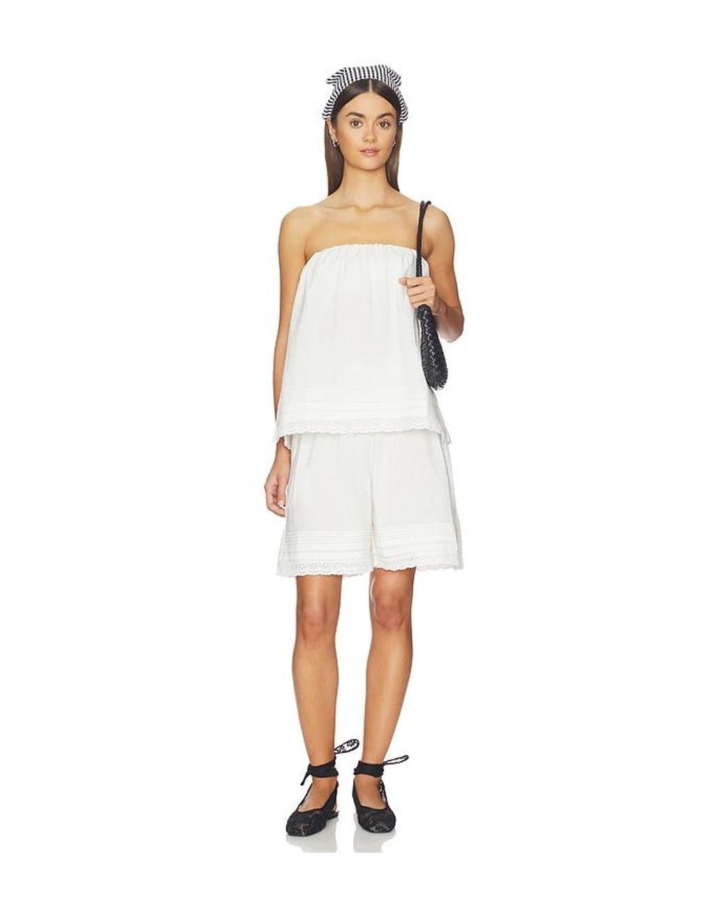 Faithfull The Brand White Filomena Short