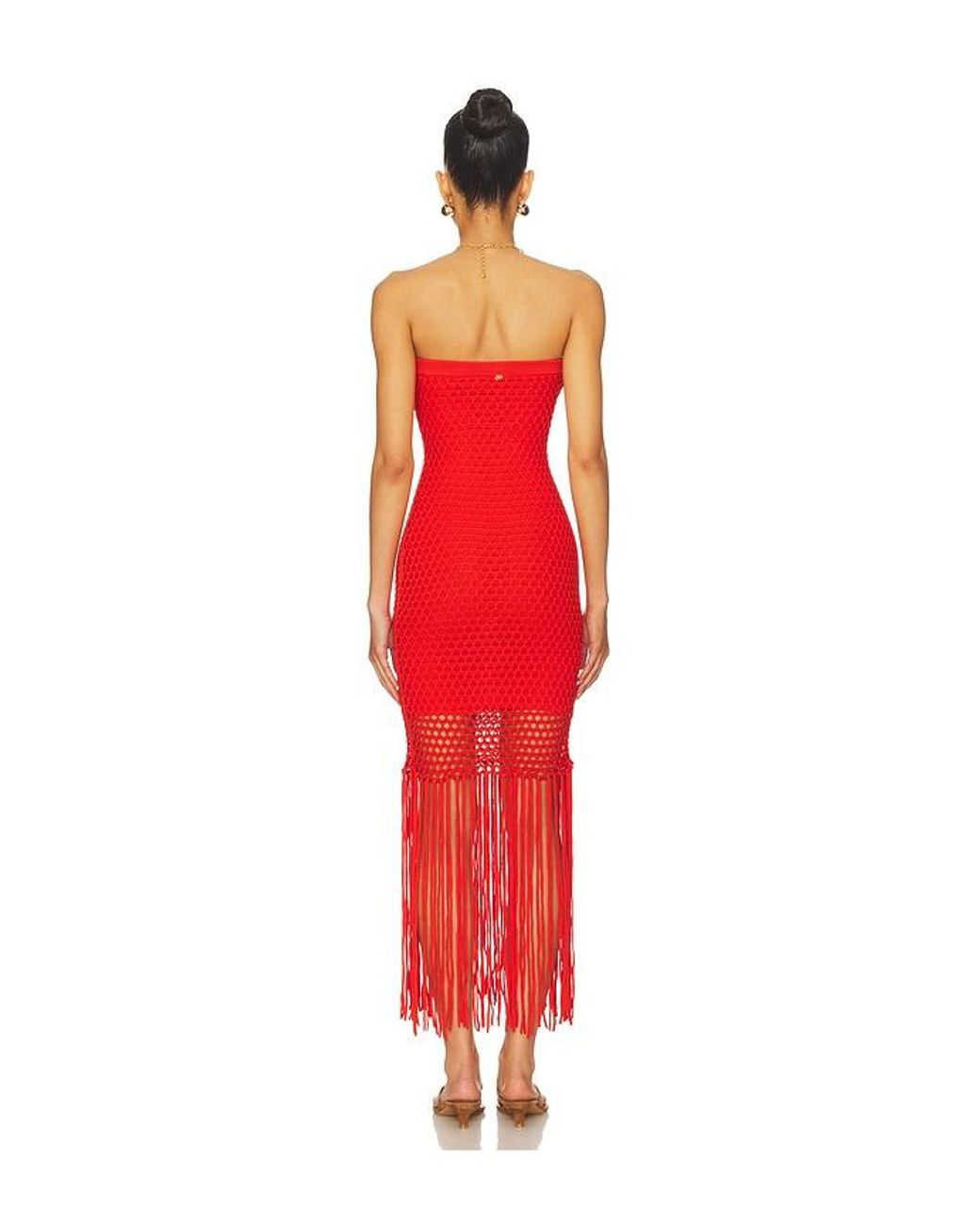 PQ Swim Red Vanessa Fringe Mini Dress