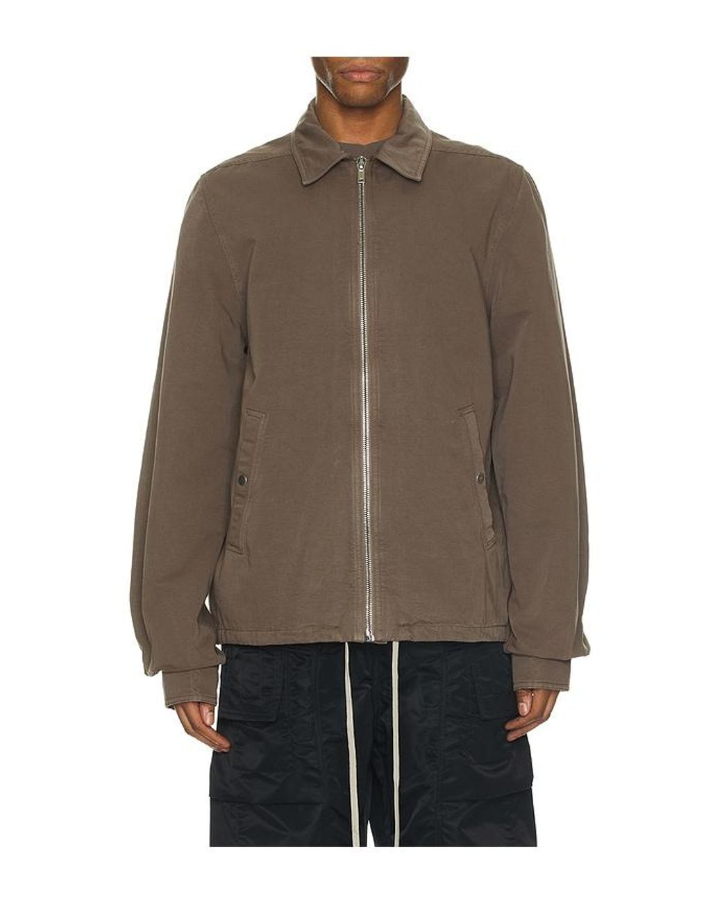 Rick Owens Brown Zipfront Jacket for men