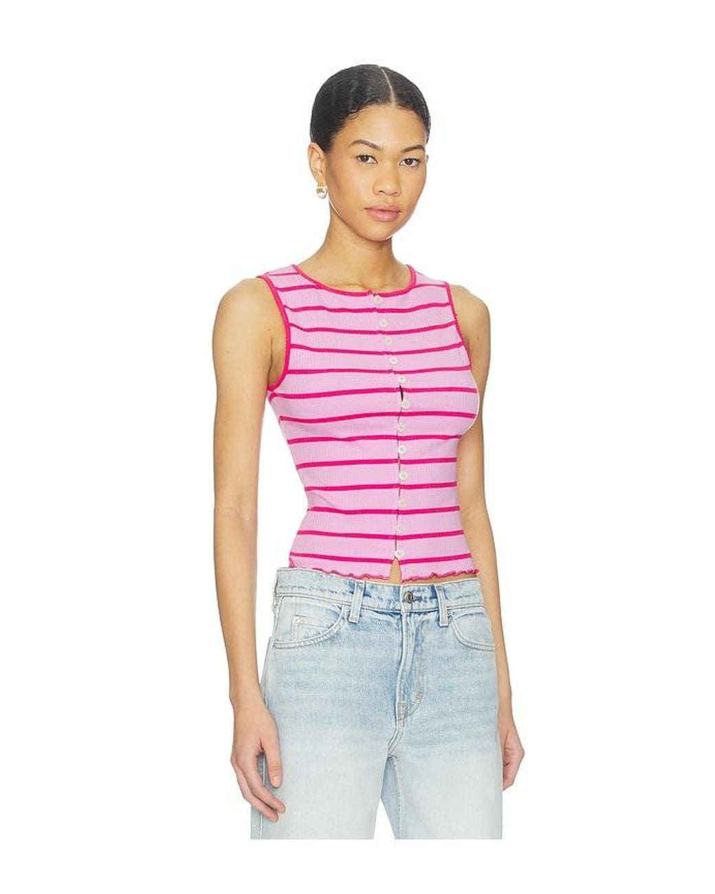 Free People Red Tilly Striped Vest