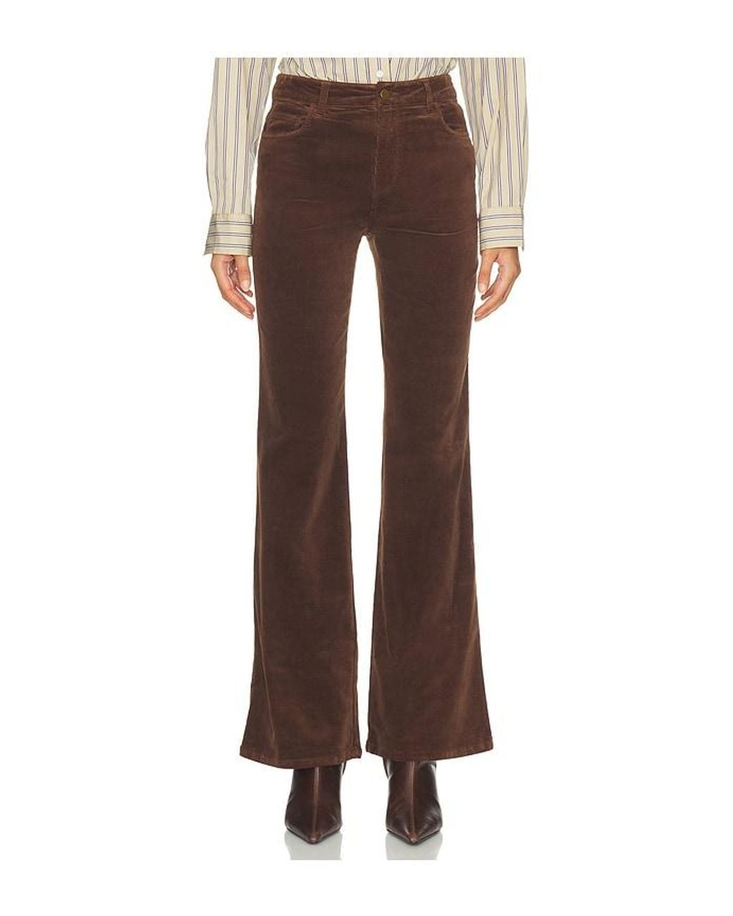 PAIGE Brown Sofia Flare Corduroy Pant
