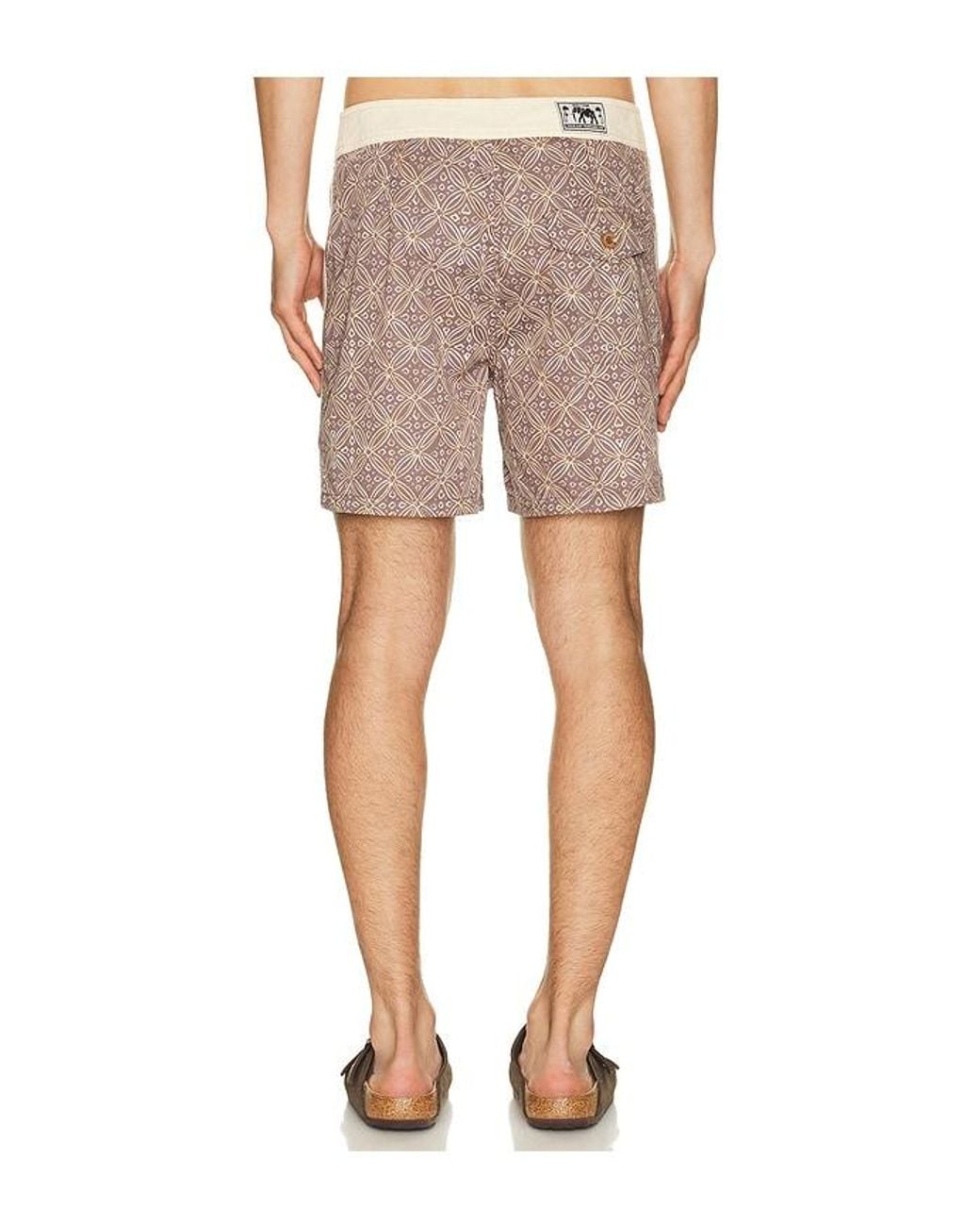 Rhythm Brown Heritage Java Swim Trunk for men