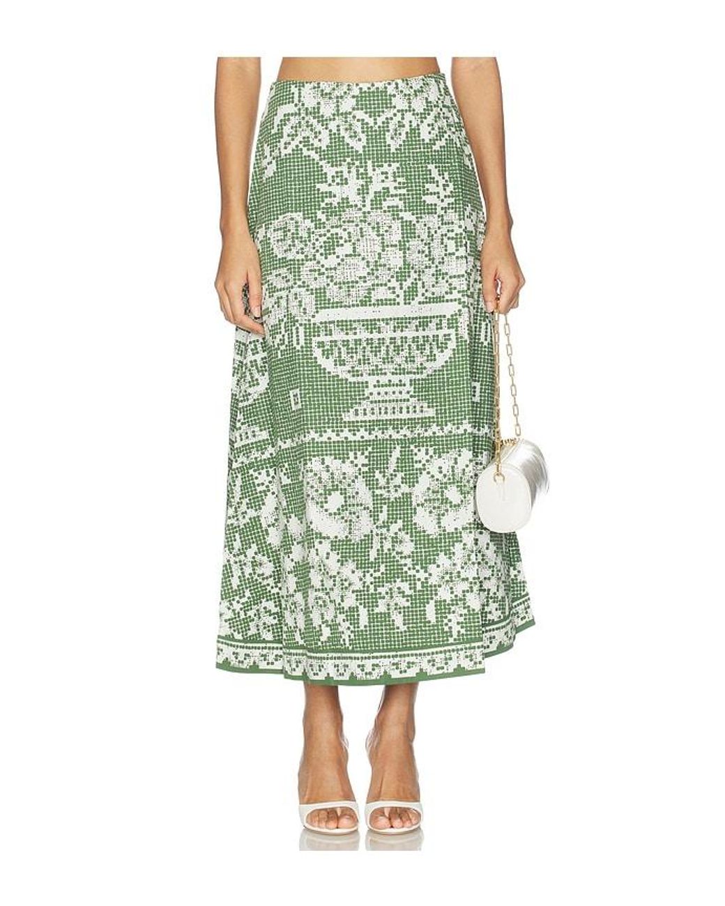 Cleobella Green Jasmine Ankle Skirt