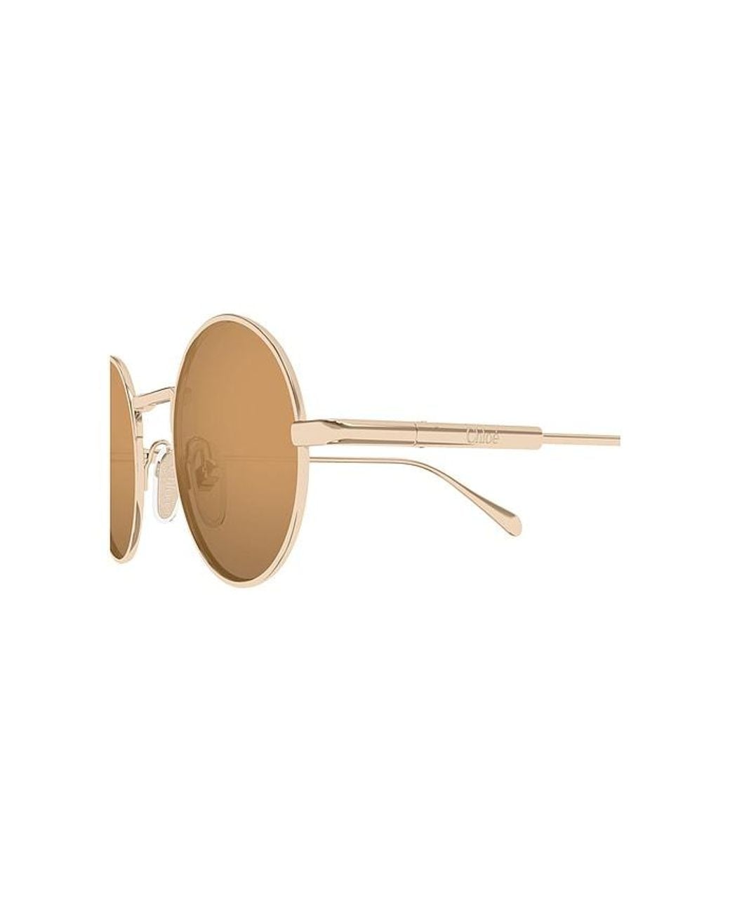 Chloé White Round Sunglasses