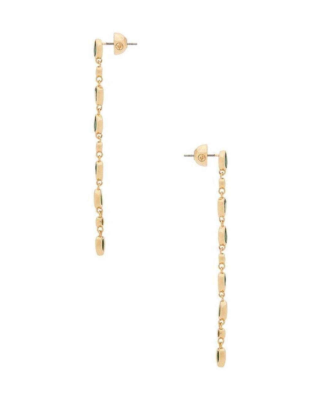 Ettika Green Crystal Rainfall Earrings