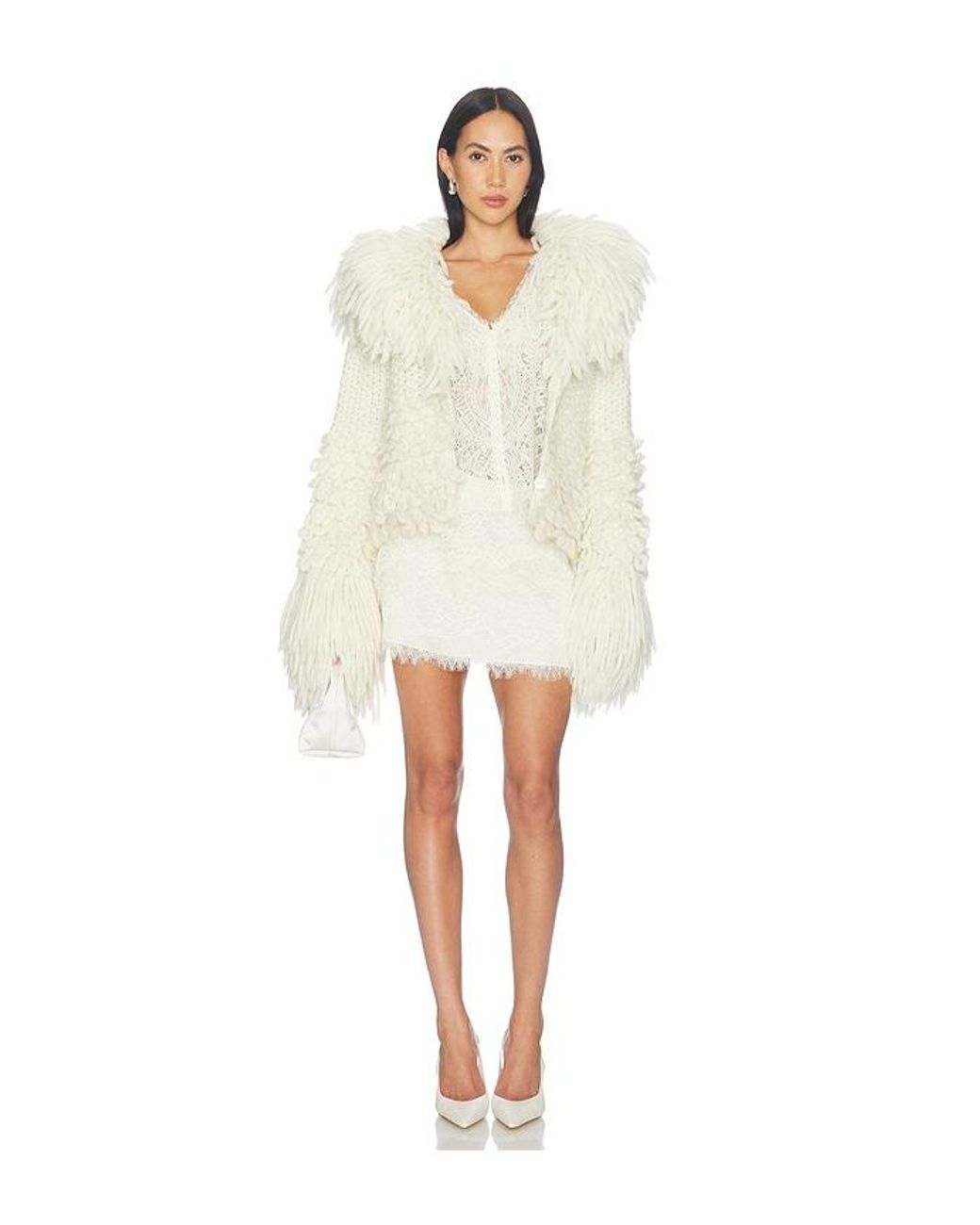 LoveShackFancy White Ilyana Jacket