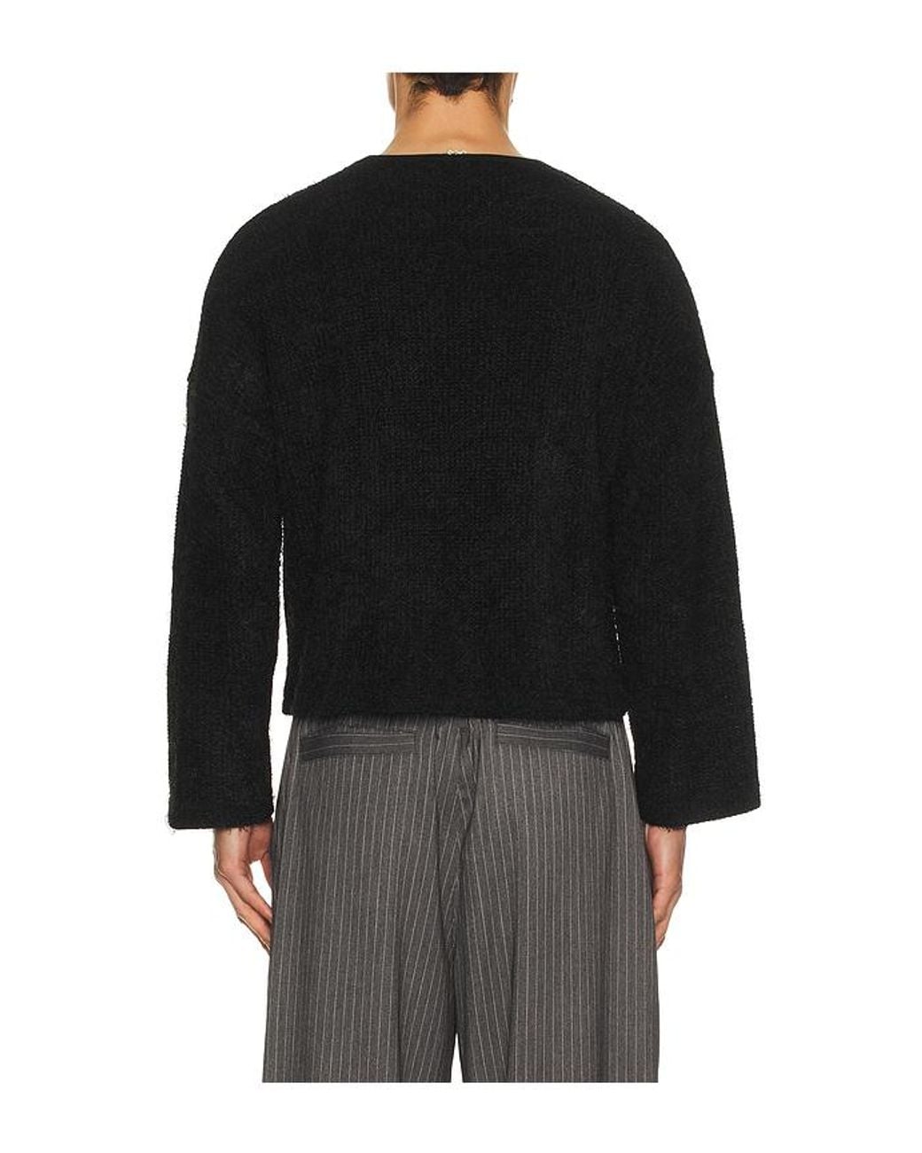 JUNGLES Black Impulses Boxy Knit Sweater for men