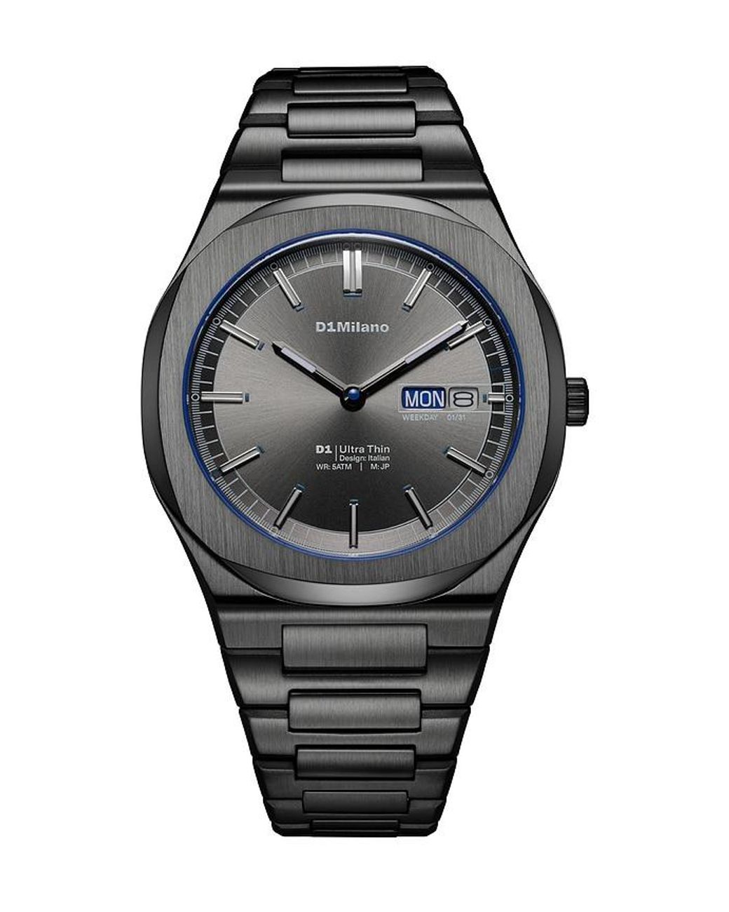 D1 Milano Black Ultra Thin 1970 39Mm for men