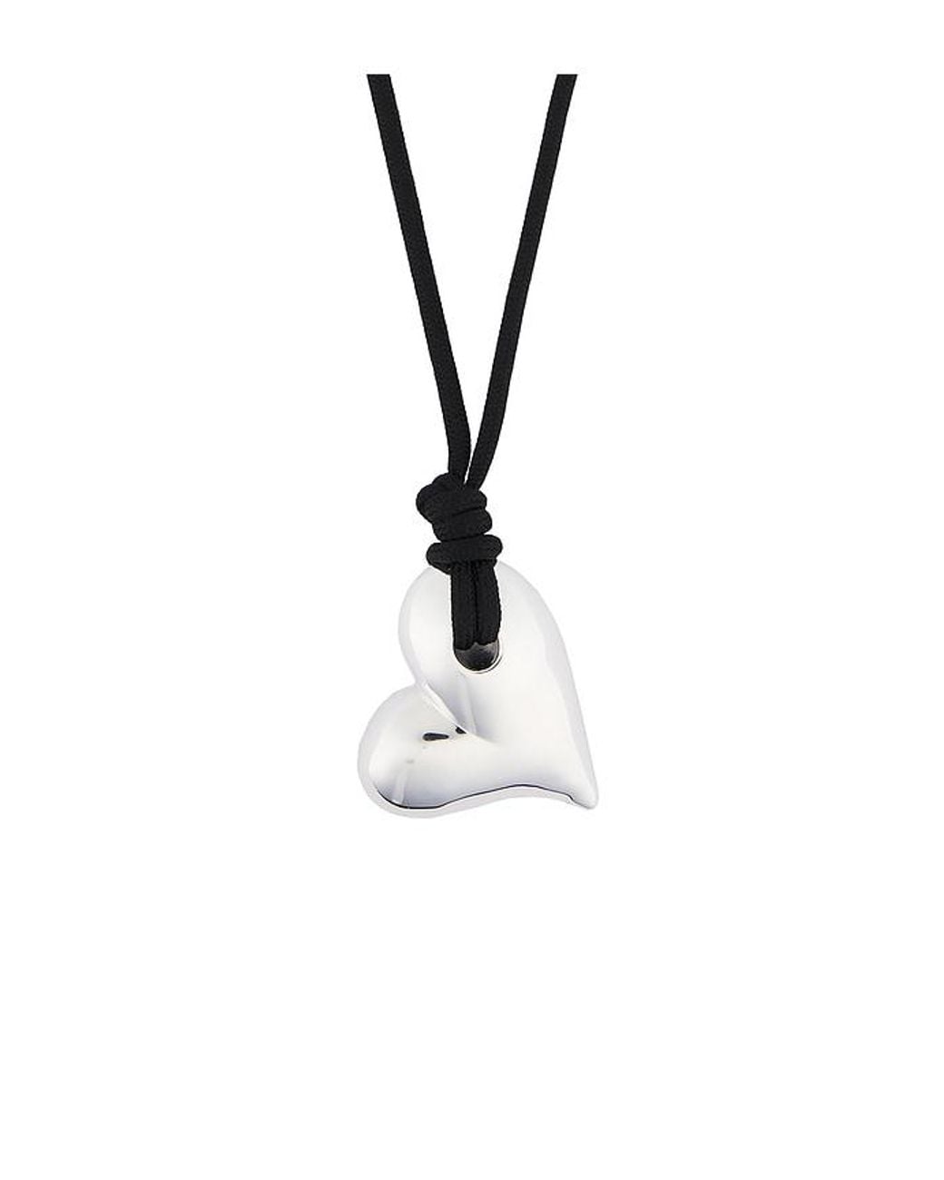 Jenny Bird Black Art Heart On A String Necklace