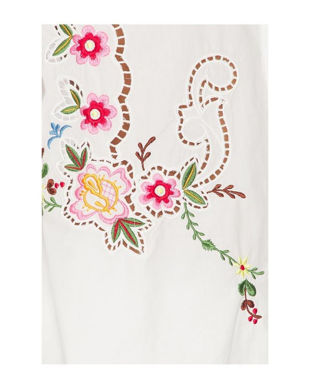 Essentiel Antwerp White Jayme Embroidered Shirt