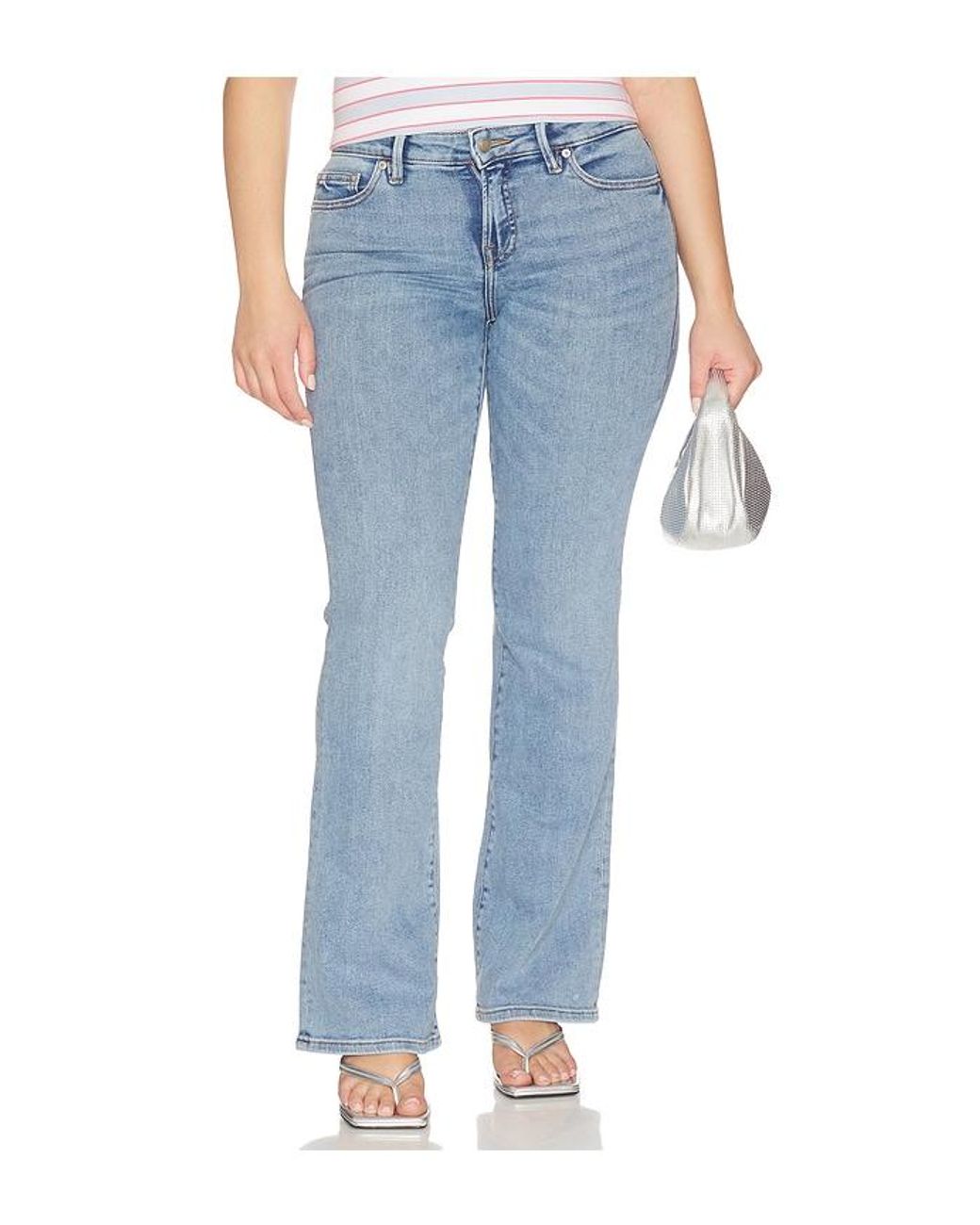 GOOD AMERICAN Blue Good Low Rise Boot Jeans