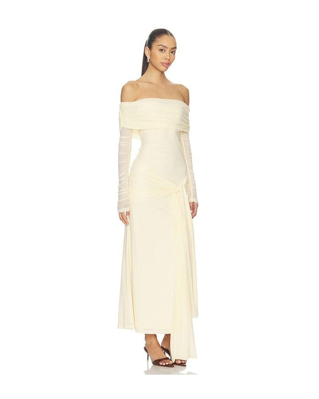 Bardot White Selina Tie Front Mesh Dress
