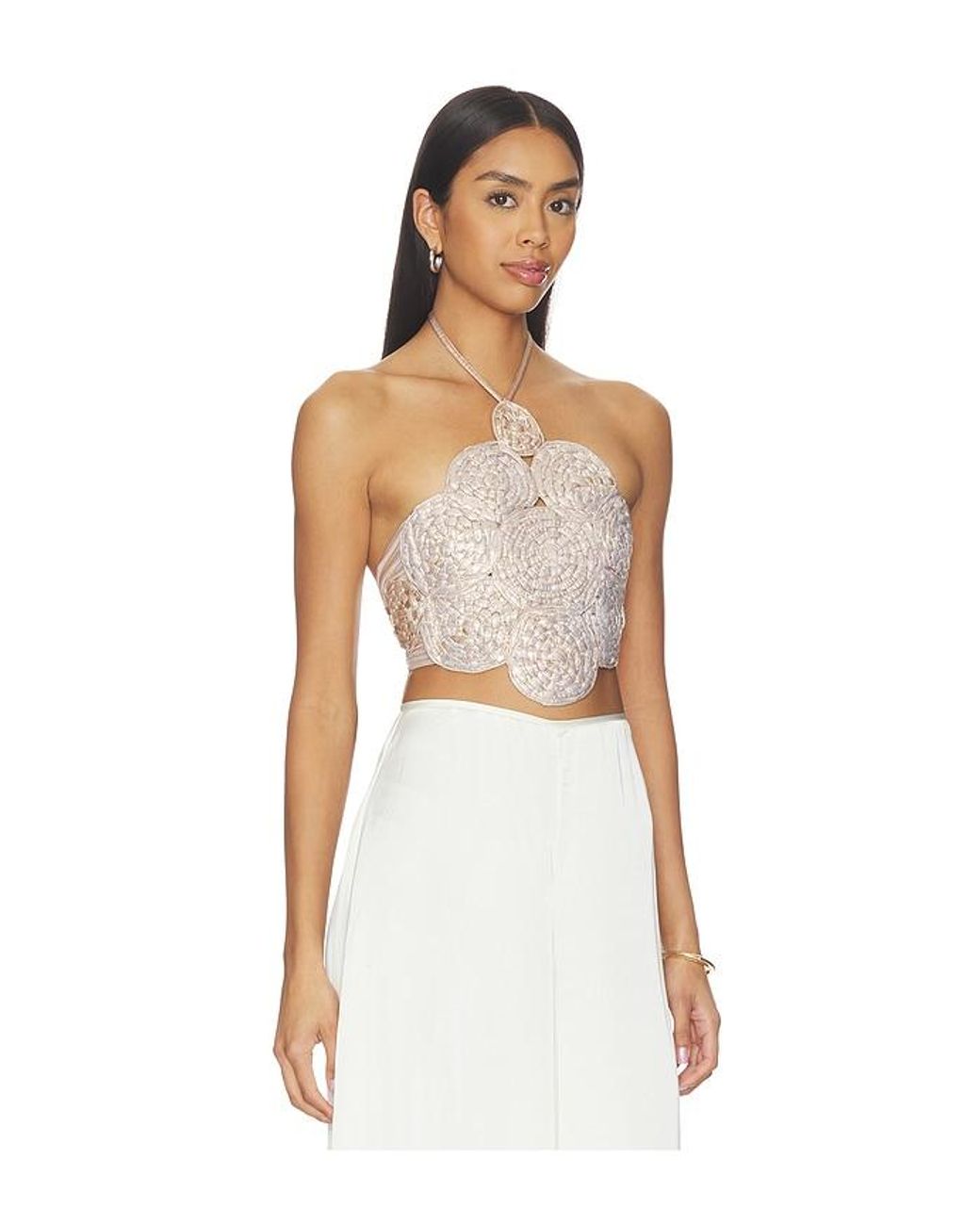 Maylé Vásquez White El Sol Top