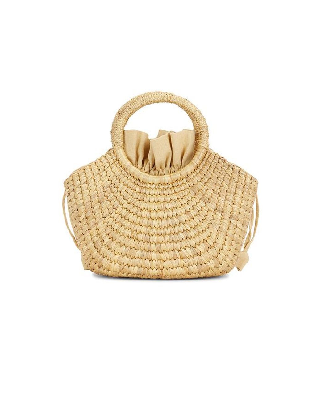 Hat Attack Natural Janie Shell Top Handle Bag