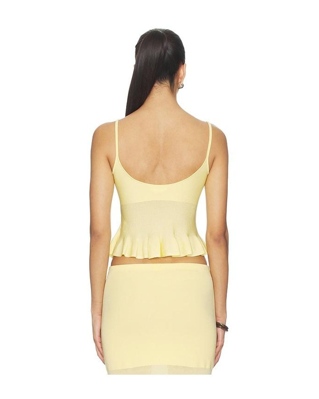Lovers + Friends Yellow Delia Knit Tank