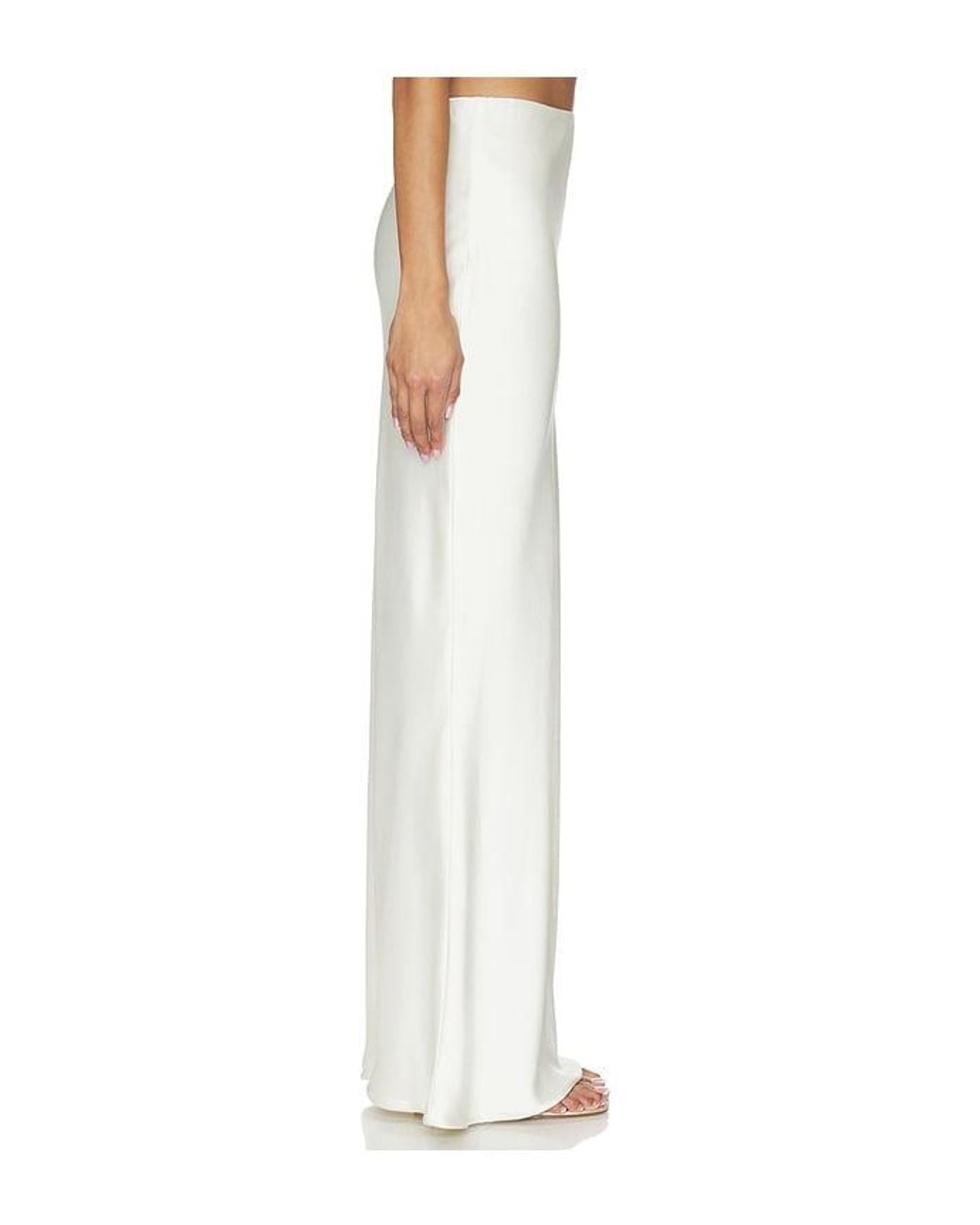 Norma Kamali White Bias Obie Skirt