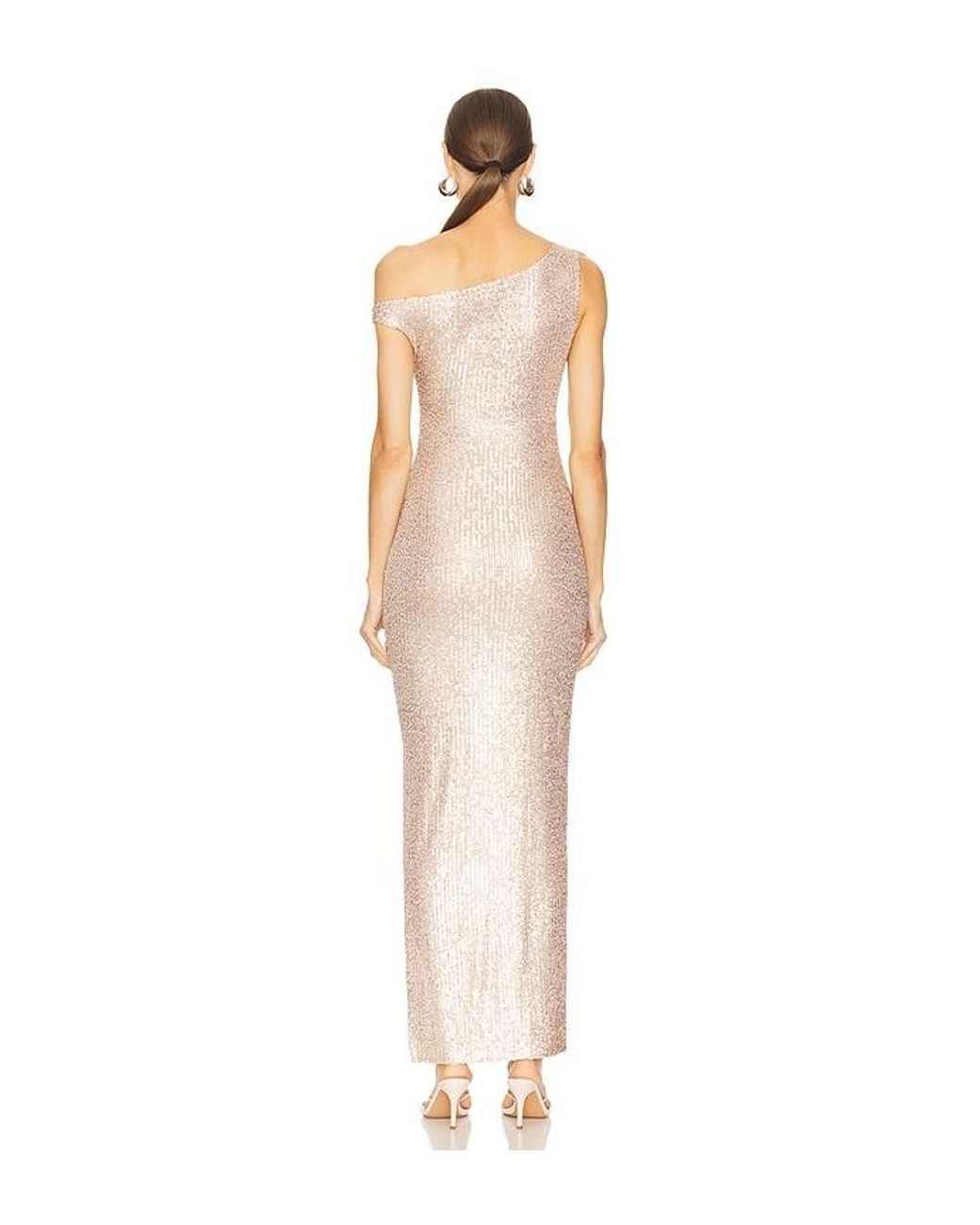 Norma Kamali White Drop Shoulder Gown