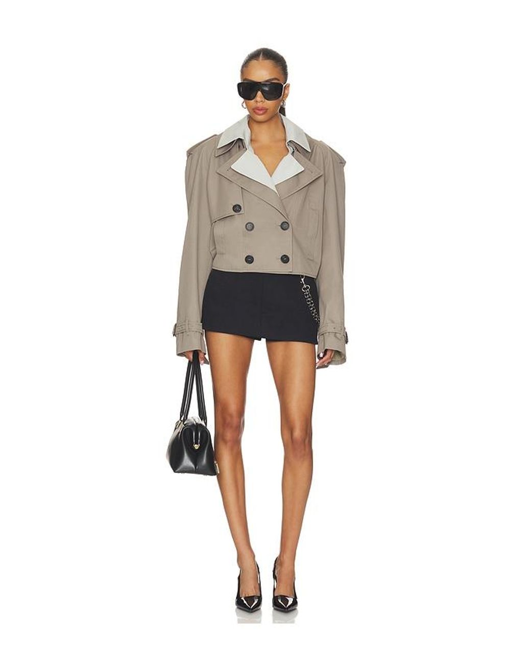 Alexander Wang Blue Mid Rise Mini Skort With Side Slit Zippers