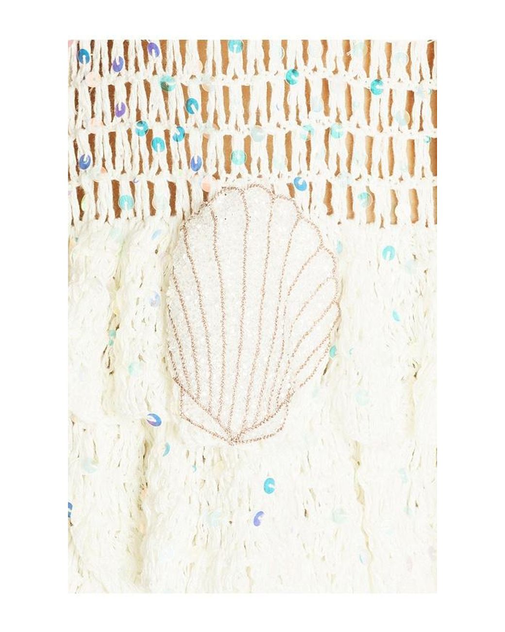 Leslie Amon White Mini Mermaid Dress