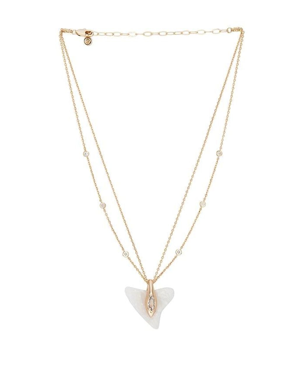 Ettika White Deep Ocean Shark Necklace